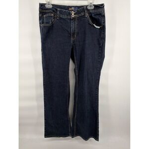 Angels Forever Young Women 16 Bootcut Jeans Dark Wash Stretch Blue Denim Pant
